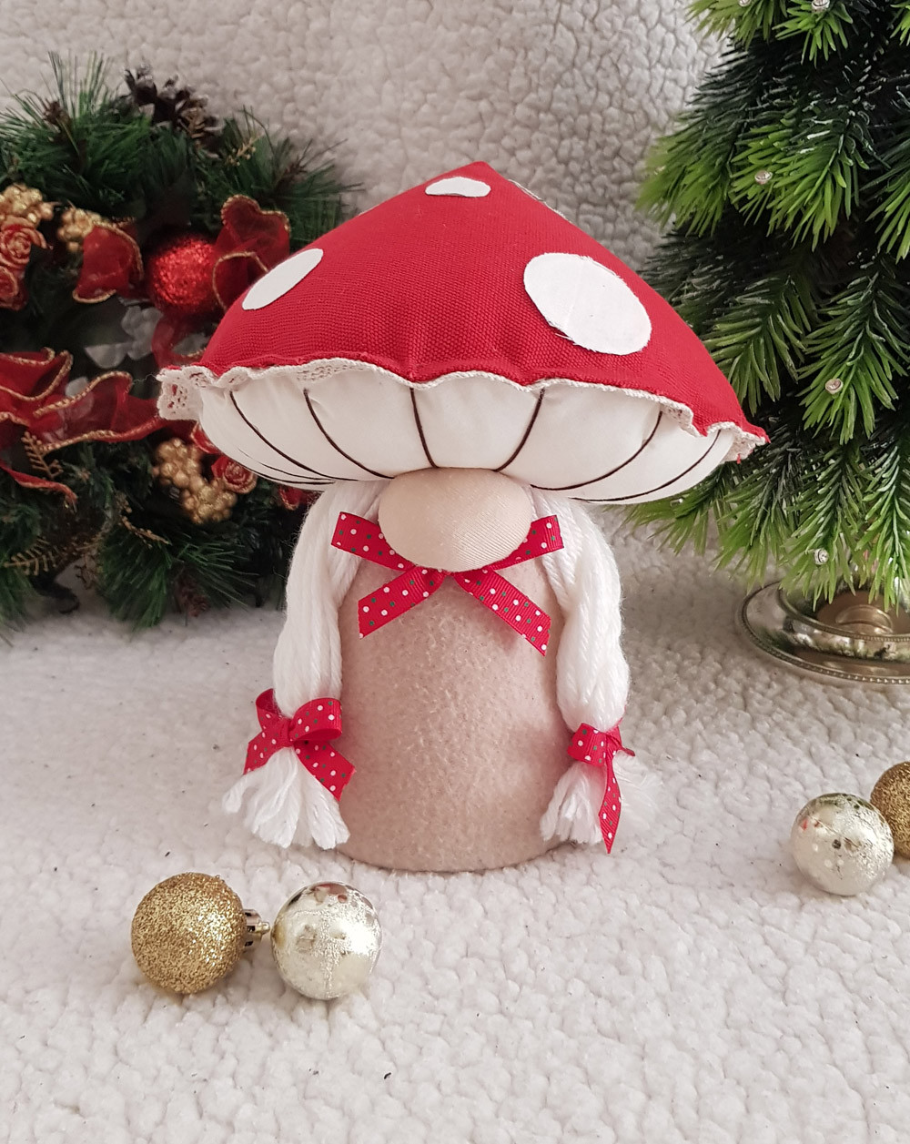 Christmas Mushroom Gnomes.